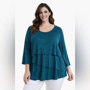 NEW Emerald Green Layered Top